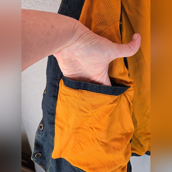 Milwaukee Unisex Denim Collection Performance Vest Sz 2XL Dark Blue Biker - Picture 9 of 13